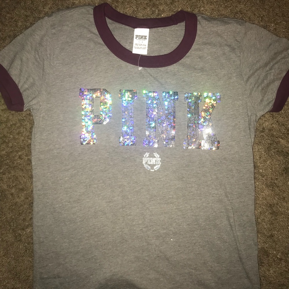 VS Pink sequin tee